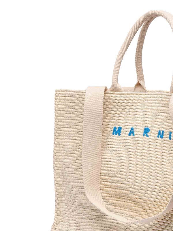 Fabric Rafia Effect Shopping Bag shop online: Marni