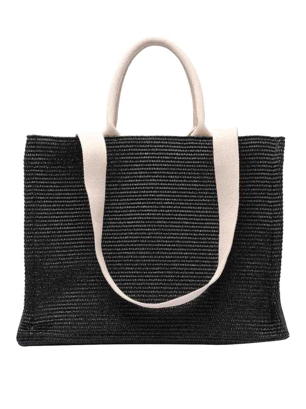 The Best Shops Marni: cross body bags - Fabric Rafia Effect Shopping Bag