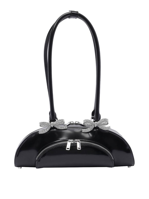 Self Portrait: shoulder bags - Leather Curved Shoulder Bag