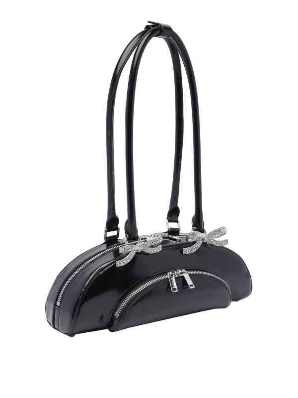 Self Portrait: shoulder bags online - Leather Curved Shoulder Bag