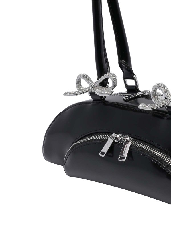 Leather Curved Shoulder Bag shop online: Self Portrait