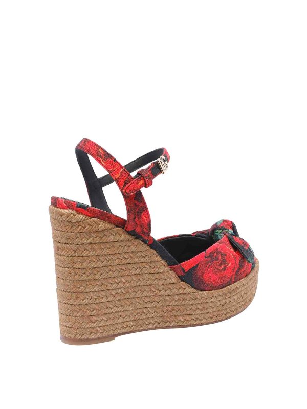 The Best Shops DOLCE & GABBANA: espadrillas - Rose Print Wedge