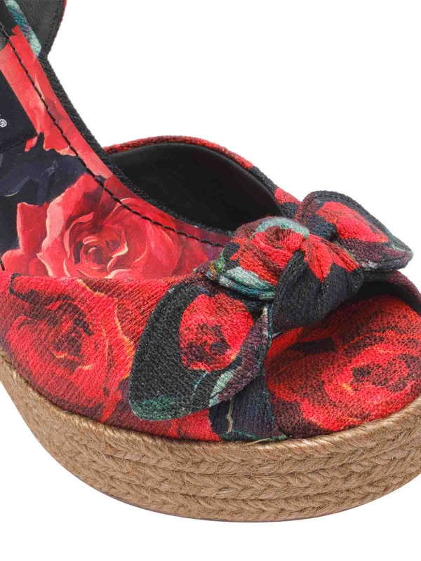 Rose Print Wedge shop online: DOLCE & GABBANA