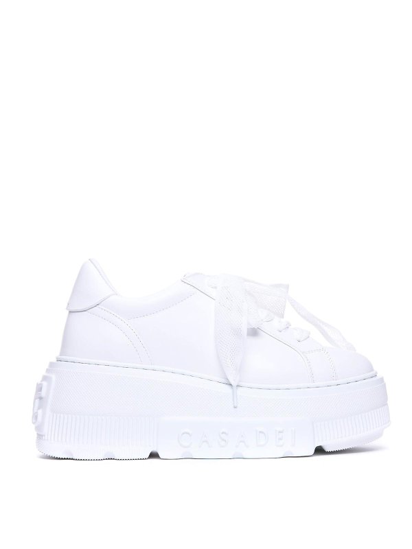 Casadei: Chaussures de sport - Baskets - Blanc
