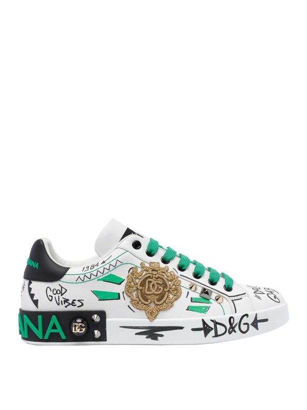 DOLCE & GABBANA: Chaussures de sport - Baskets - Blanc