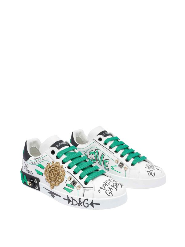 DOLCE & GABBANA: Chaussures de sport online - Baskets - Blanc
