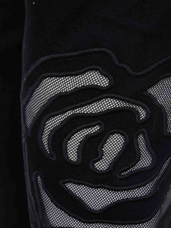 The Best Shops BLUGIRL: jeans bootcut - Jeans in denim con rose ricamate