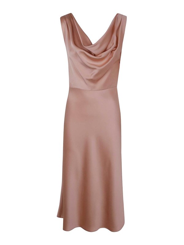 BLUMARINE: knee length dresses - Envers Satin Dress