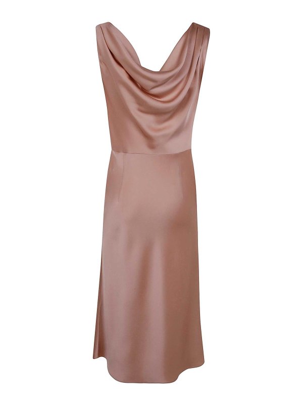 BLUMARINE: knee length dresses online - Envers Satin Dress