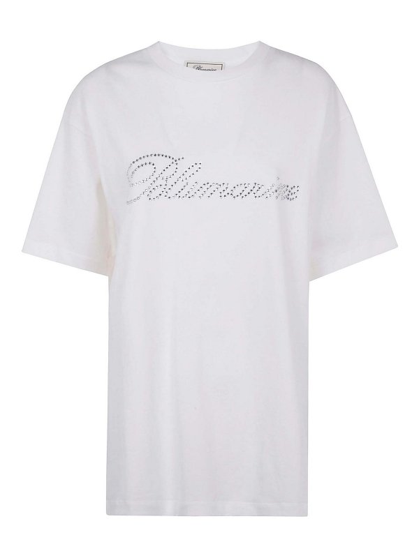 BLUMARINE: Camisetas - Camiseta - Blanco