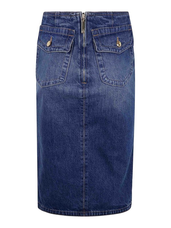 ELISABETTA FRANCHI: Knee length skirts & Midi online - Denim Midi Skirt
