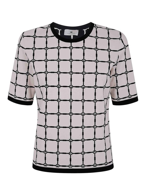 ELISABETTA FRANCHI: クルーネック - クルーネック - 白