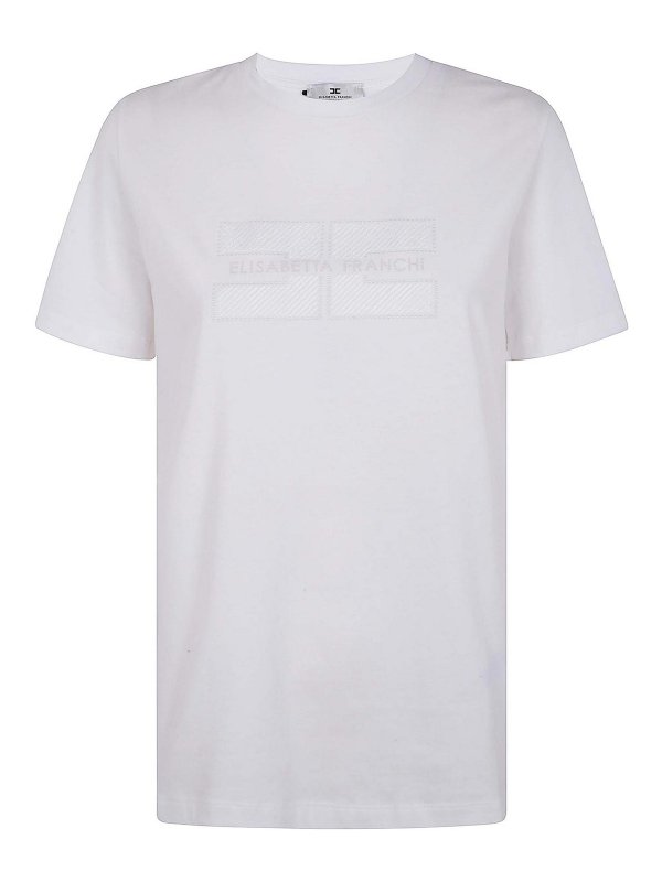 ELISABETTA FRANCHI: T-shirts - T-Shirt - Blanc