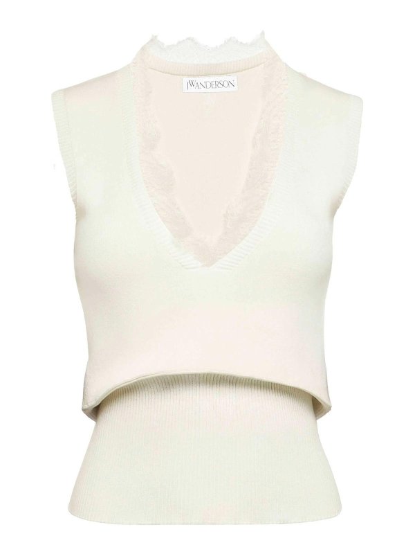 J.W. ANDERSON: Chalecos - Chaleco - Blanco