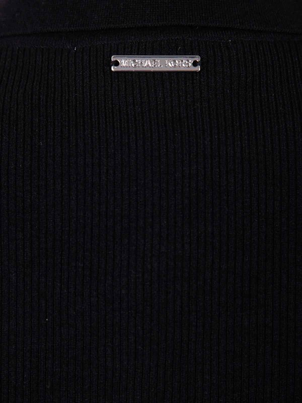 The Best Shops MICHAEL KORS: crew necks - Fitted Ribed Long Sleeves Button Up