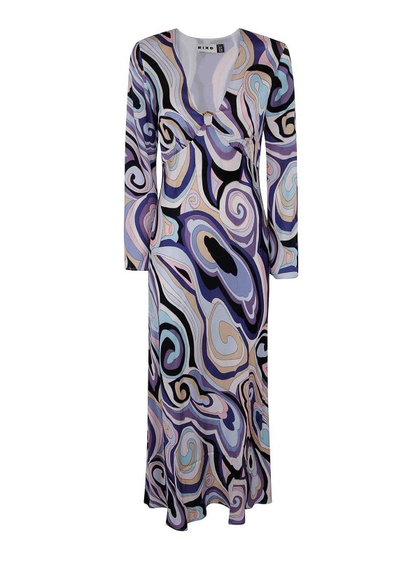 RIXO: Maxi robe - Maxi Robe - Bleu