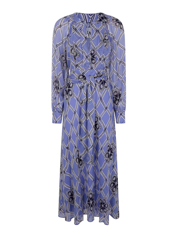 RIXO: ニーレングスドレス - 膝丈ドレス - ブルー