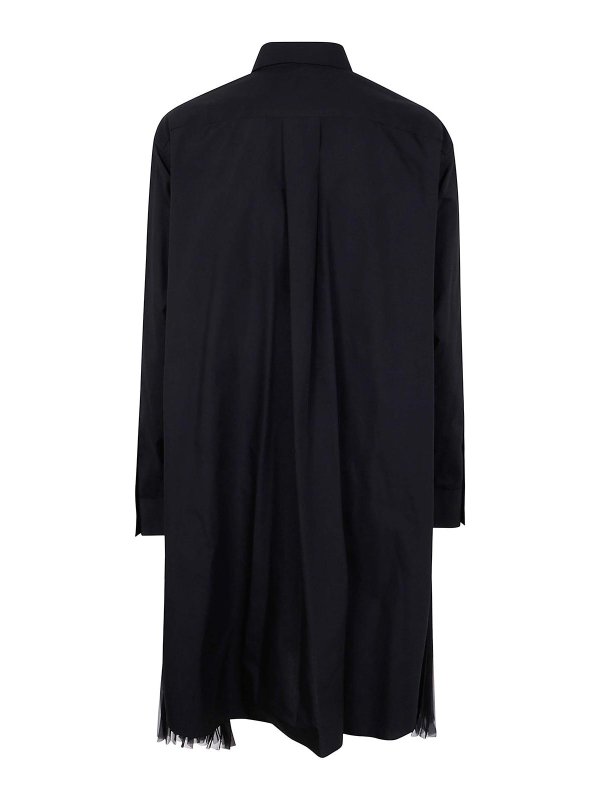 The Best Shops Sacai: knee length dresses - Cotton Poplin Dress