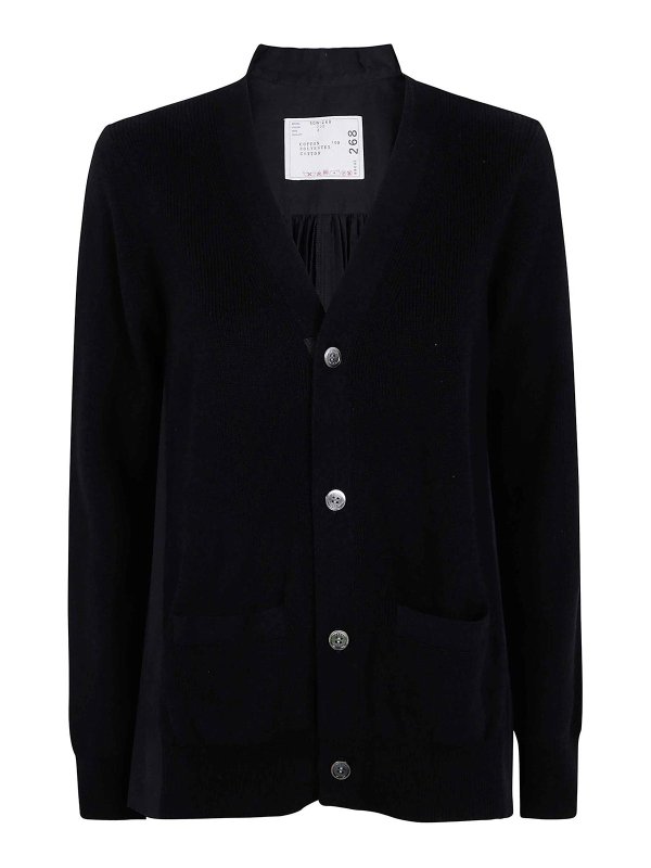 Sacai: カーディガン - カーディガン - 黒