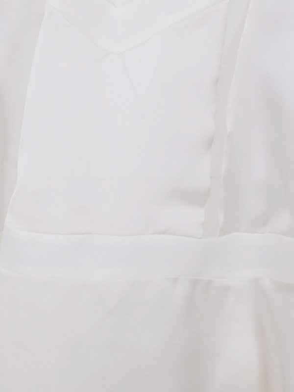 The Best Shops Sacai: t-shirts - Nylon Twill Mix Cotton  T-Shirt