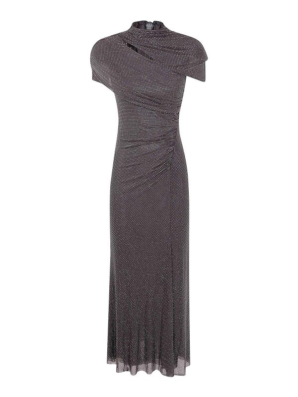 Self Portrait: Vestidos media pierna - Vestido Midi - Gris