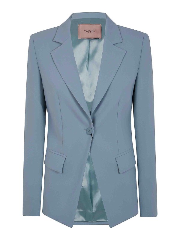 TWINSET: Blazer - Blazer - Azul