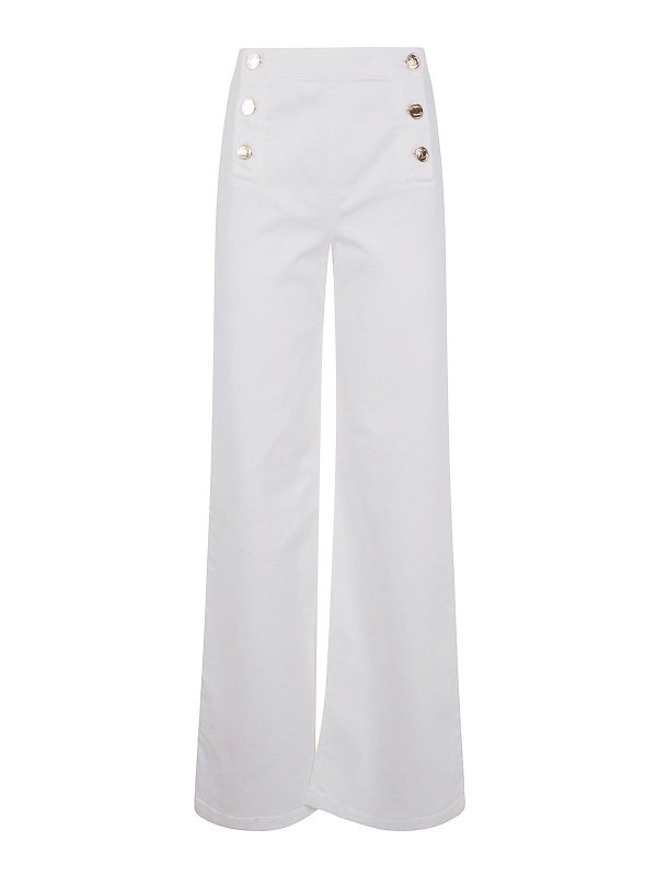 TWINSET: ブーツカットジーンズ - ブーツカットジーンズ - 白