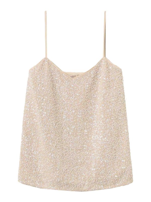 TWINSET: Tops & Débardeurs - Top - Blanc