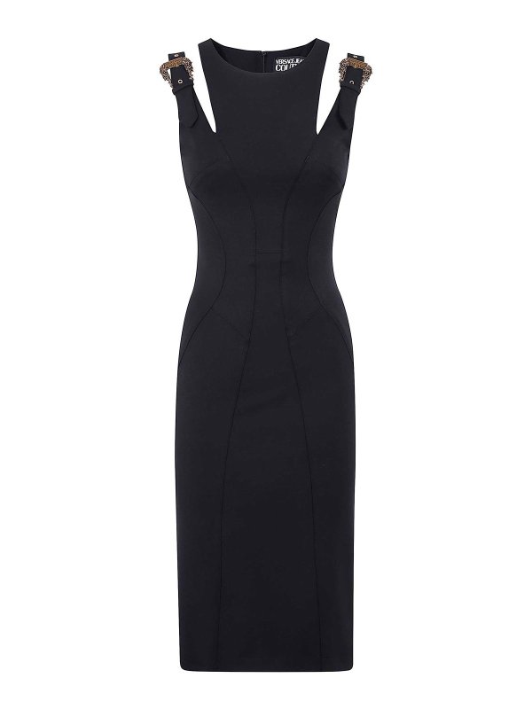 VERSACE JEANS: short dresses - Mini Dress Buckles Tecno Light