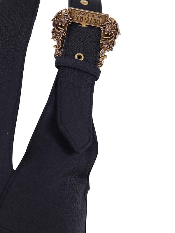 The Best Shops VERSACE JEANS: short dresses - Mini Dress Buckles Tecno Light