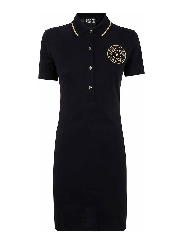 VERSACE JEANS: ニーレングスドレス - 膝丈ドレス - 黒