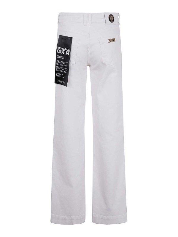 VERSACE JEANS: jeans dritti, a sigaretta online - Gamba larga slim elasticizzata a 5 tasche