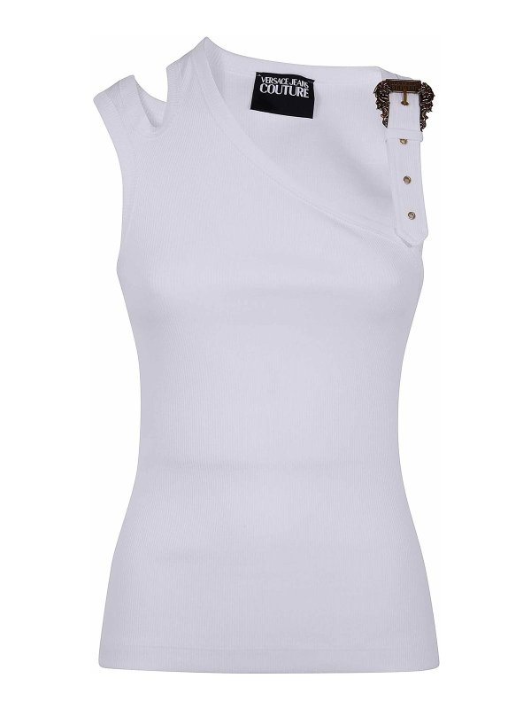 VERSACE JEANS: Tops und Tank Tops - Top - Weiß