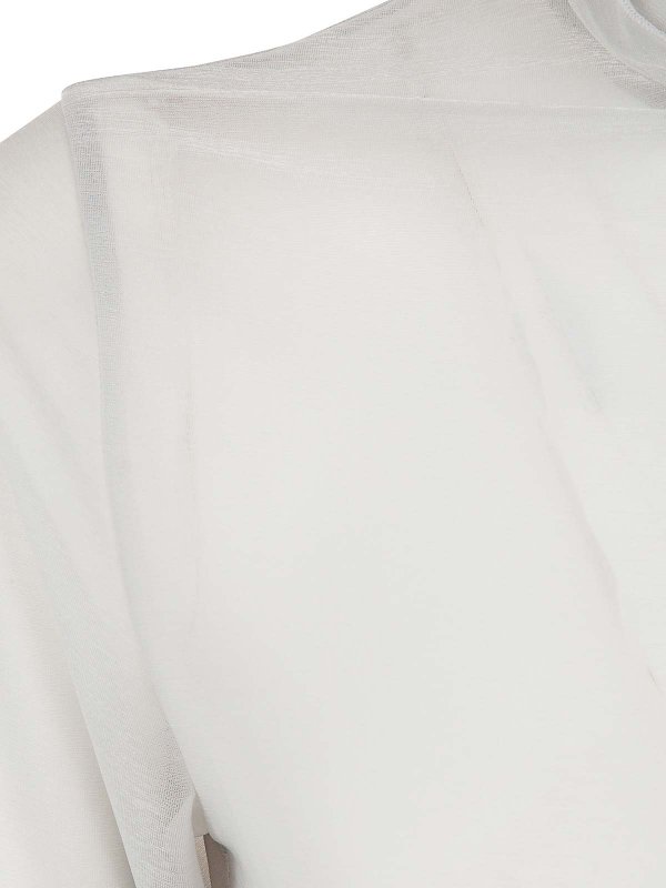 The Best Shops YOHJI YAMAMOTO: Cuellos altos y polos - Suéter Con Cuello Alto - Blanco