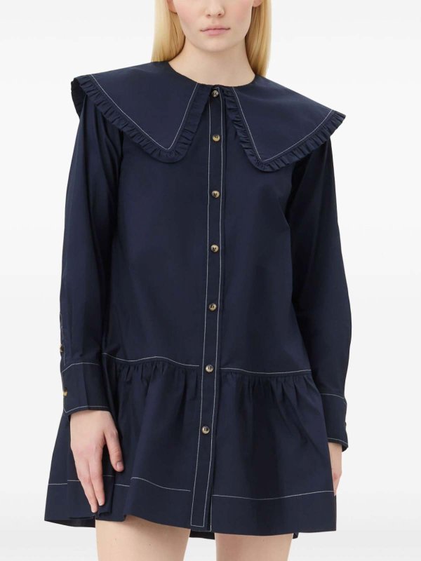 GANNI buy online ショートドレス - ライトブルー