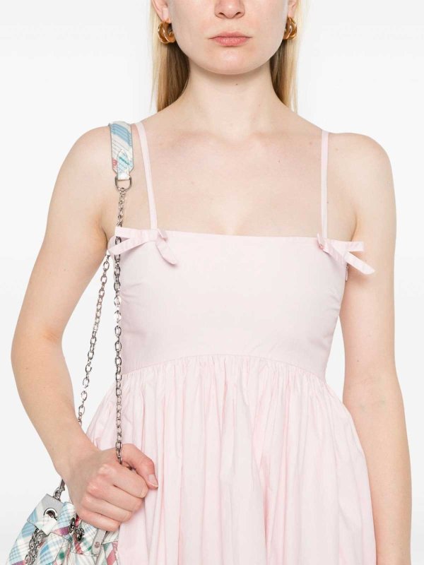 Knielanges Kleid - Weiß shop online: GANNI