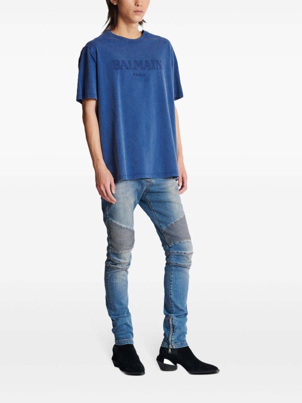 T-Shirt mit Logo shop online: Balmain