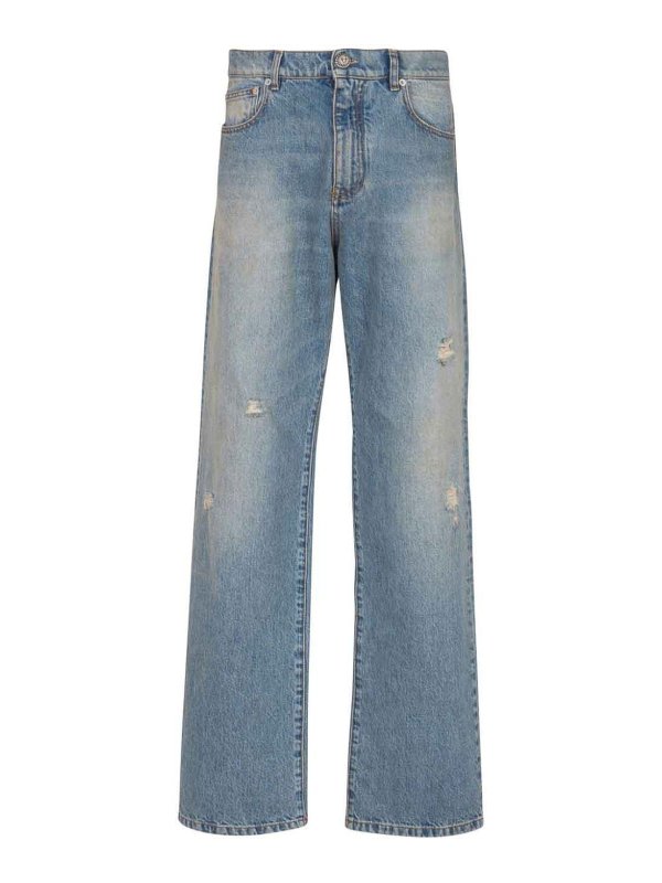 Balmain: straight leg jeans - jeans
