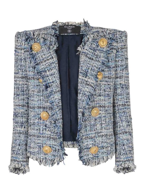 Balmain: Vestes de costume - Blazer - Bleu