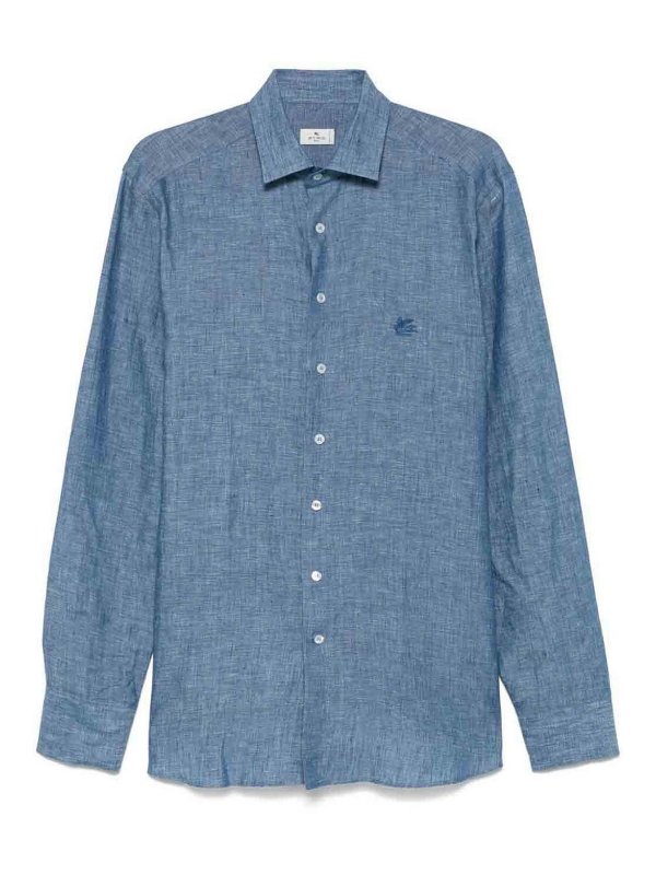 ETRO: Camisas - Chaqueta Casual - Azul Claro