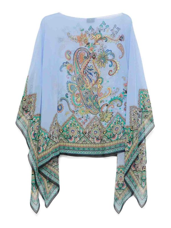 ETRO: Blouses - Blouse - Bleu Clair