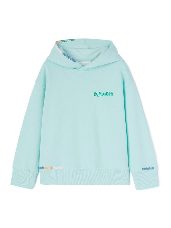 Palm Angels: Sweatshirts und Pullover - Sweatshirt - Hellblau