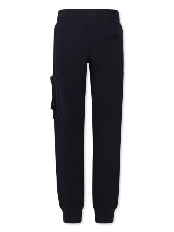STONE ISLAND: tracksuit bottoms online - Logo blue pants