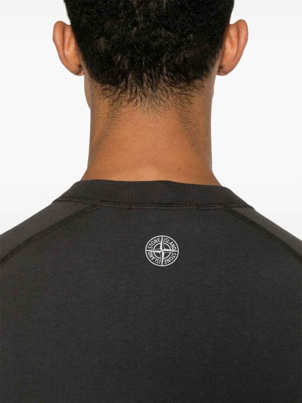STONE ISLAND: Strickpullover mit Rundhalsausschnitt online - Rundhalspullover - Grau