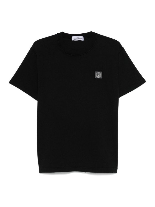 STONE ISLAND: T-shirts - T-Shirt - Schwarz