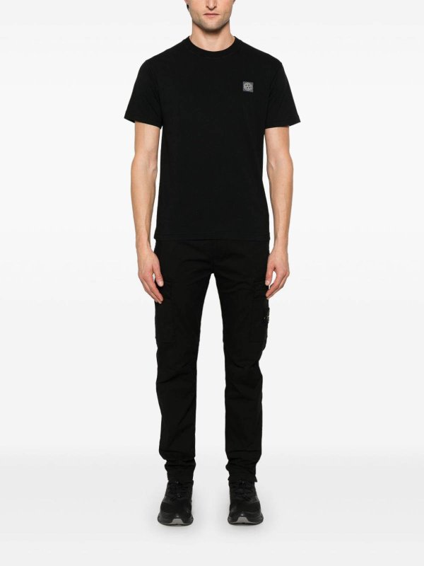 STONE ISLAND: T-shirts online - T-Shirt - Schwarz