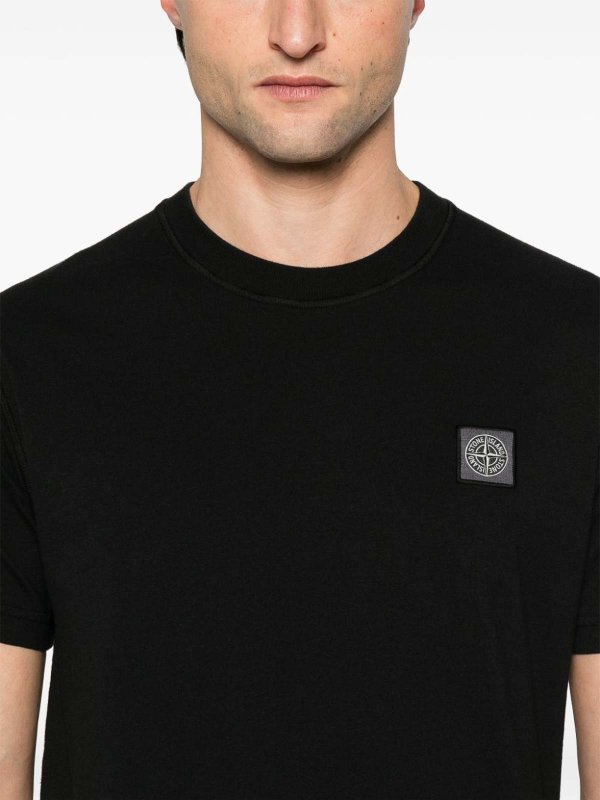The Best Shops STONE ISLAND: T-shirts - T-Shirt - Schwarz