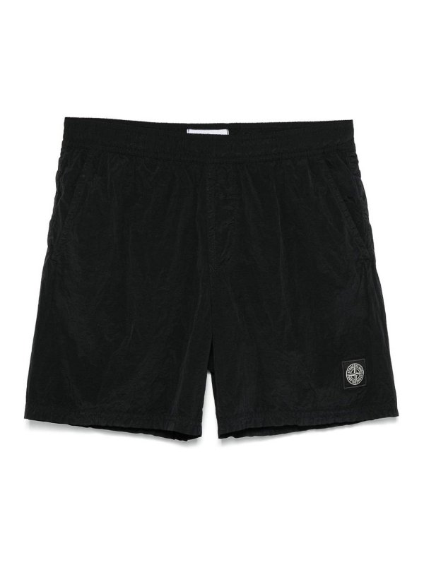 STONE ISLAND: 水着 - スイムショーツ/スイムトランクス - 黒