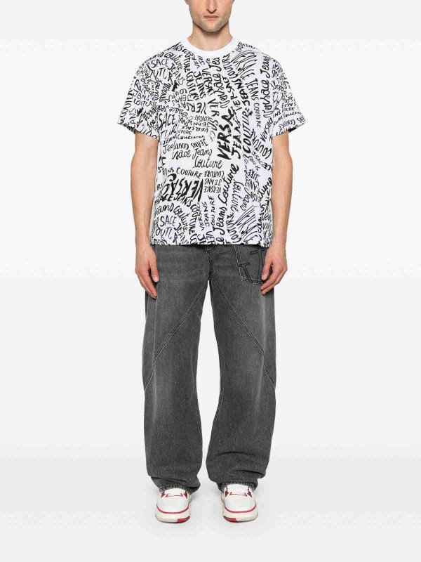 VERSACE JEANS: Pull col rond online - Pull Col Rond - Noir