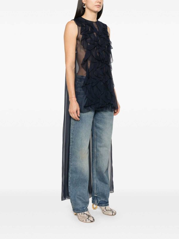 Bluse - Blau shop online: ALBERTA FERRETTI